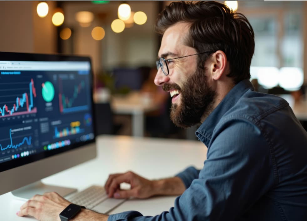 Leadership reviewing attribution dashboard showing lead sources, pipeline trends, and conversion performance.